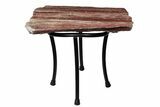 Arizona Petrified Wood Table With Metal Base #214471-5